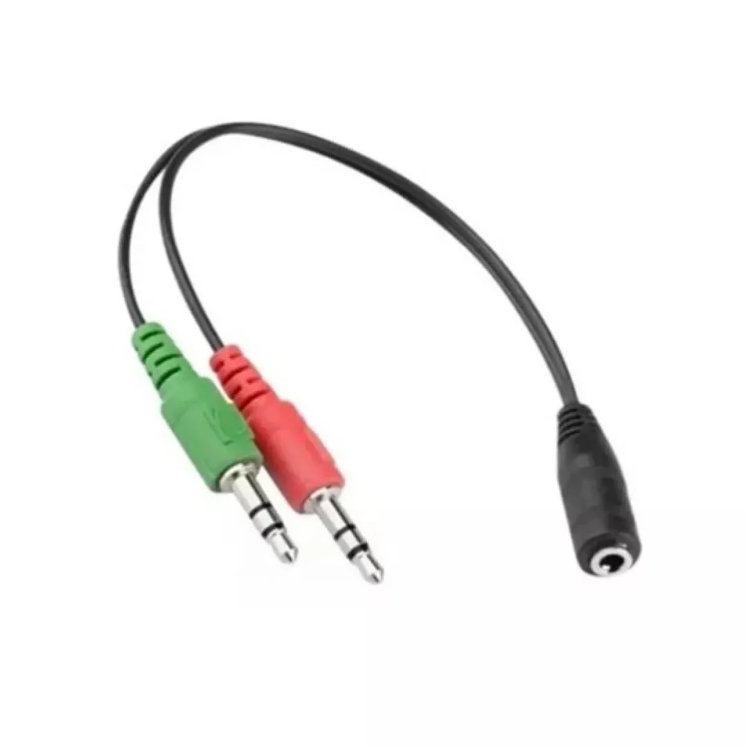 Cable de audio 3.5 hembra a 2 plug 3.5 macho