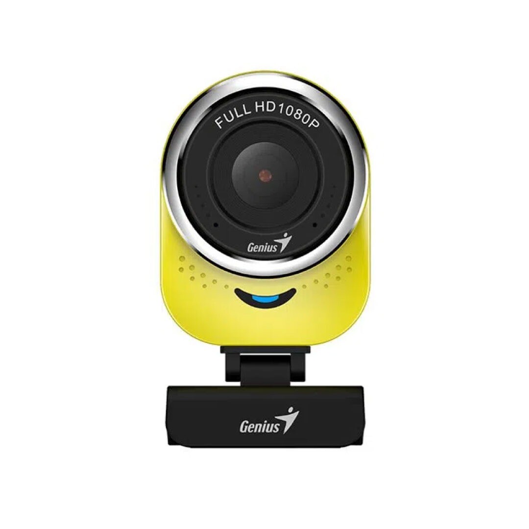 Camara Web Genius QCam 6000 Amarilla Full HD 1800p Camara Web