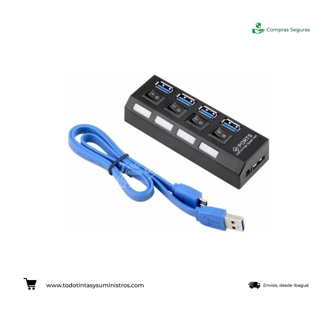 Switch de 4 puertos USB 3.1 para compartir dispositivos entre 4